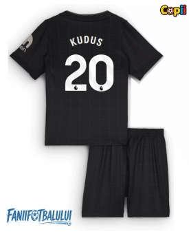Tottenham Hotspur Mohammed Kudus #20 Echipament de Fotbal Replică 2025-26 Copii Deplasare (+ Șorturi)